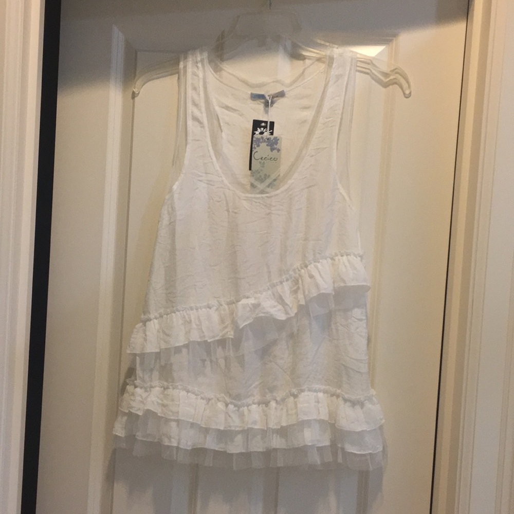 White Sleeveless Top
